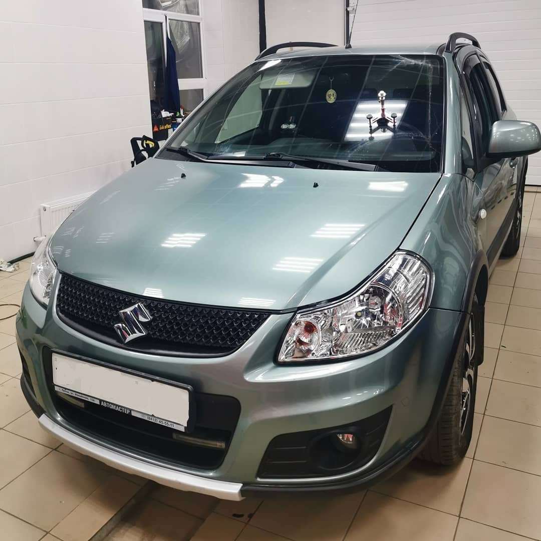 Фото лобового стекла после удаления скола