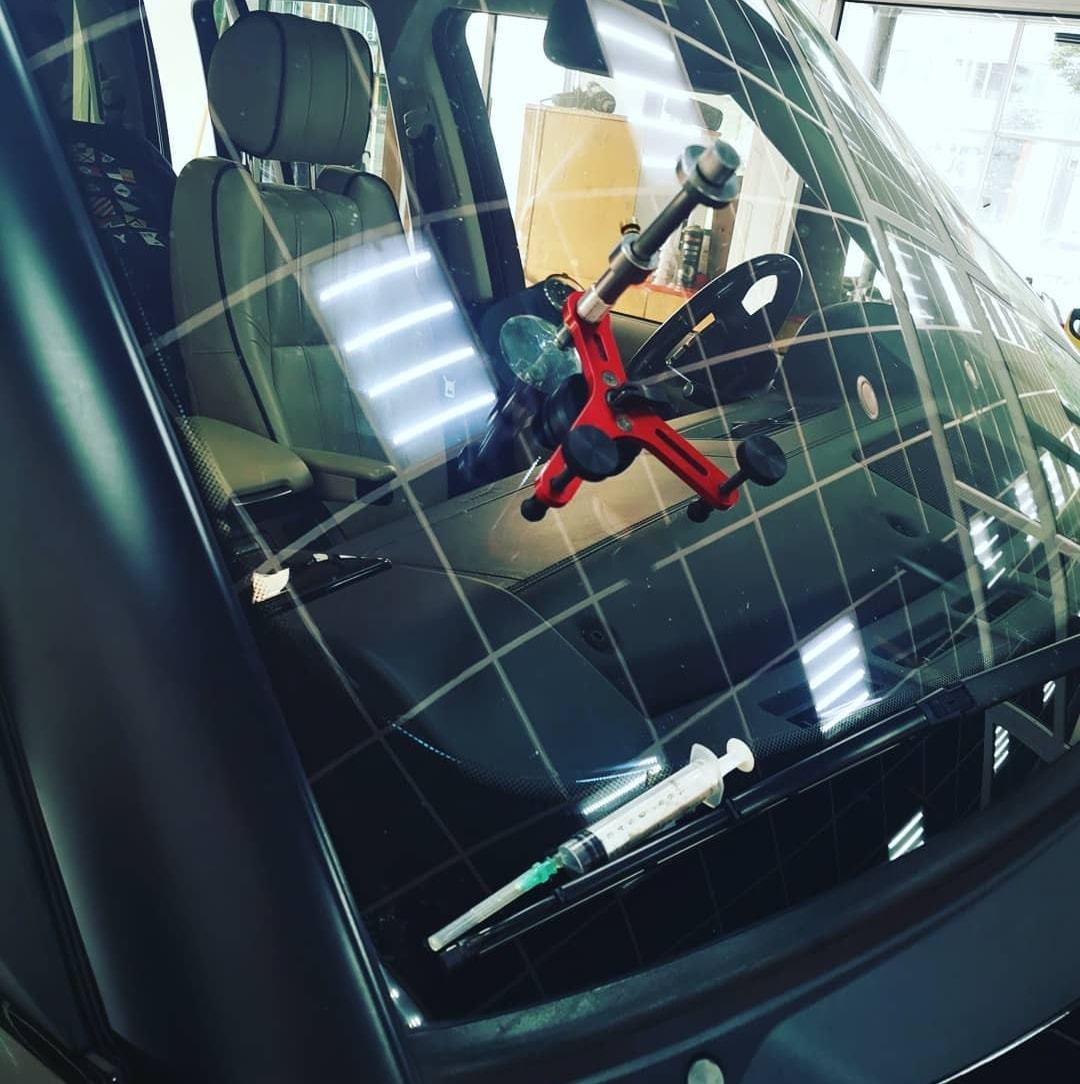 Фото после ремонта скола на автостекле