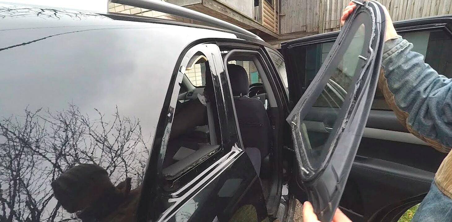 Фото замены бокового стекла