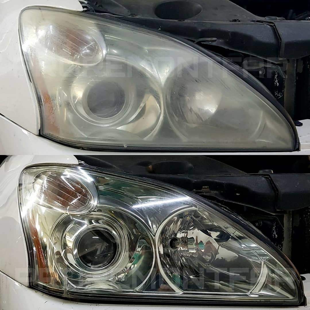 фото полировка фар в автосервисе